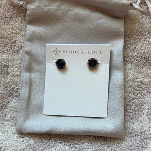 Kendra Scott Black Obsidian Stud Earrings